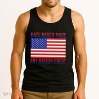 Hate Never Made Any Nation Great Usa Flag Tank Top thumb 3