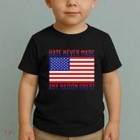 Hate Never Made Any Nation Great Usa Flag Toddler T-Shirt thumb 2