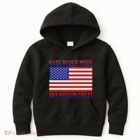 Hate Never Made Any Nation Great Usa Flag Kids Hoodie thumb 0