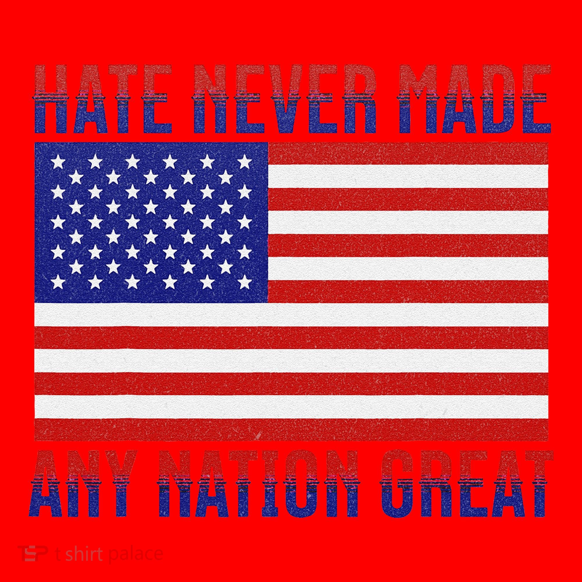 Hate Never Made Any Nation Great Usa Flag Santa Hat
