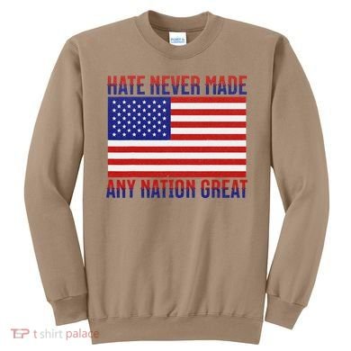 Hate Never Made Any Nation Great Usa Flag Sweatshirt