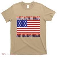 Hate Never Made Any Nation Great Usa Flag T-Shirt thumb 0