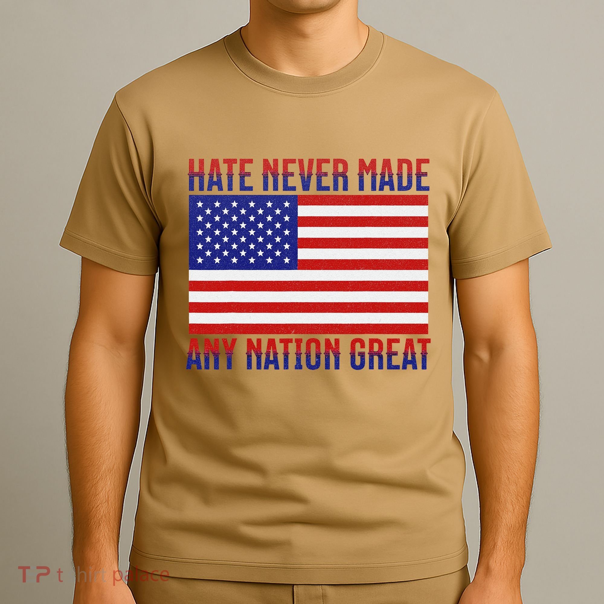 Hate Never Made Any Nation Great Usa Flag T-Shirt