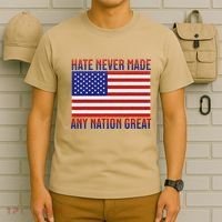 Hate Never Made Any Nation Great Usa Flag T-Shirt thumb 6