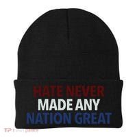 Hate Never Made Any Nation Great Racial Equality Beanie thumb 0