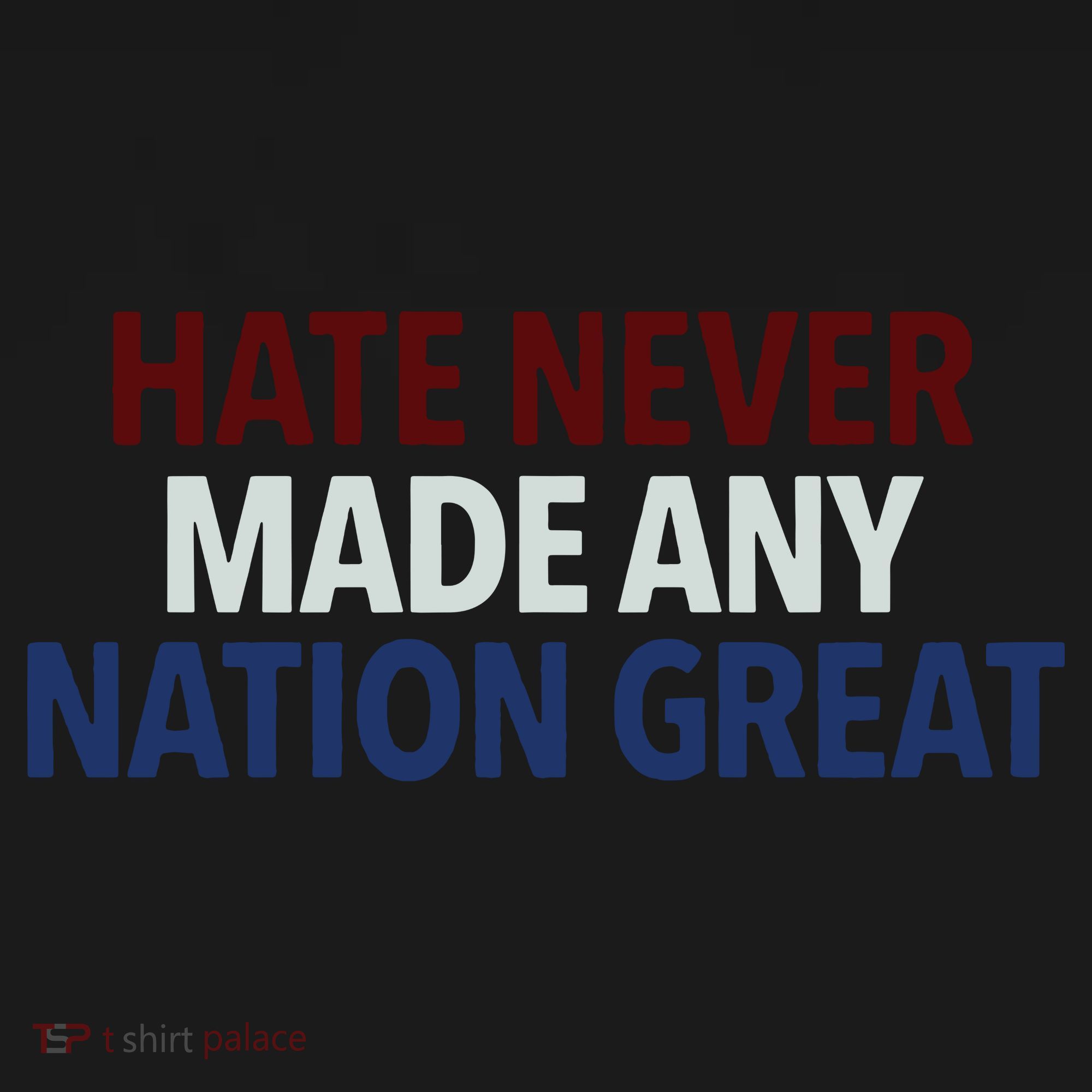 Hate Never Made Any Nation Great Racial Equality Polo