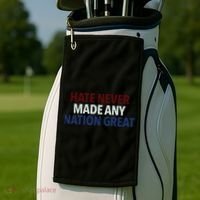 Hate Never Made Any Nation Great Racial Equality Golf Towel thumb 2