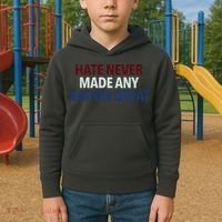 Hate Never Made Any Nation Great Racial Equality Kids Hoodie thumb 2