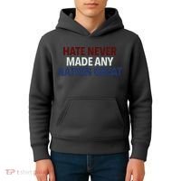 Hate Never Made Any Nation Great Racial Equality Kids Hoodie thumb 4