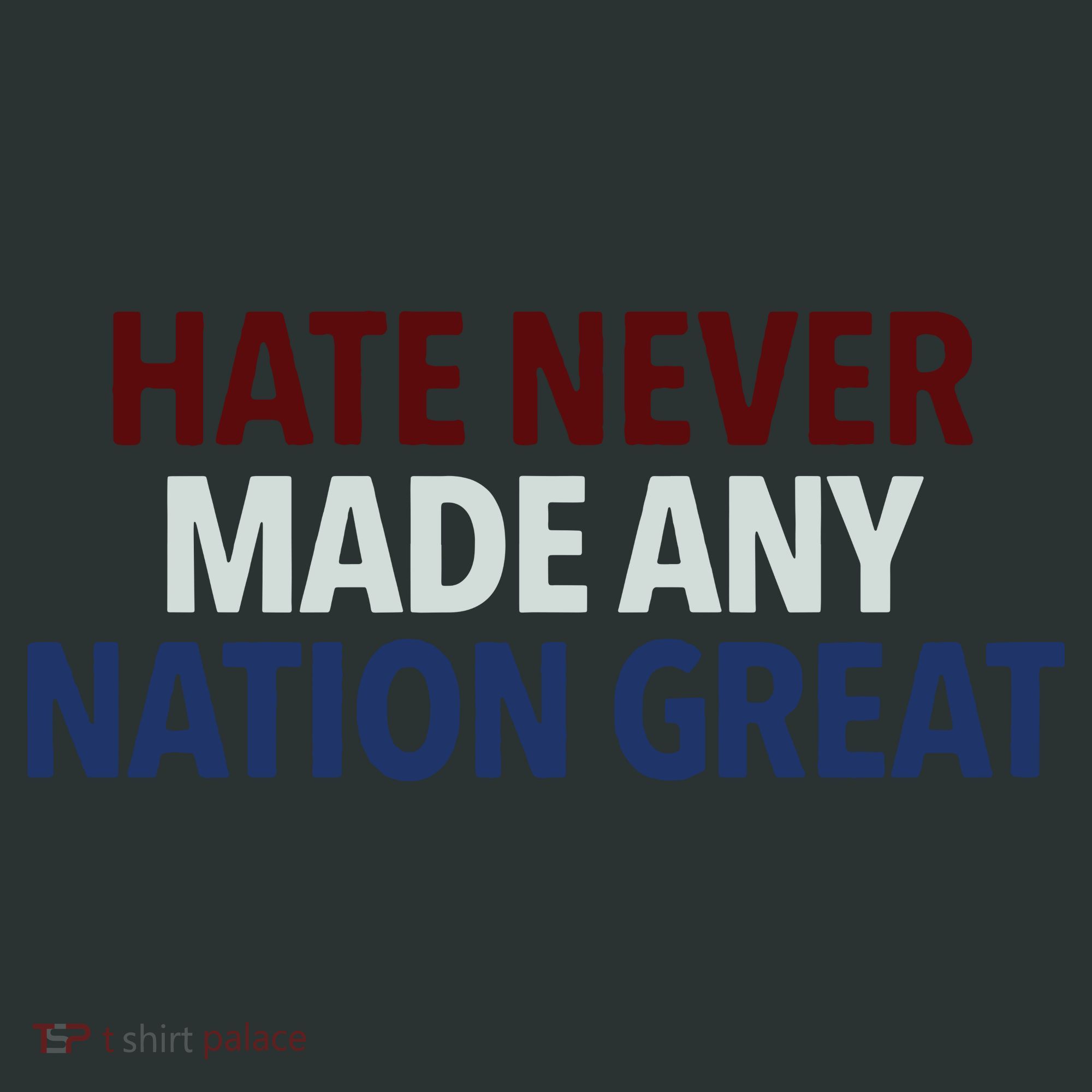 Hate Never Made Any Nation Great Racial Equality Kids T-Shirt