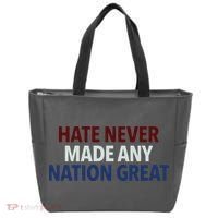Hate Never Made Any Nation Great Racial Equality Tote Bag thumb 0