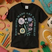 Hate Never Made Any Nation Great Kids T-Shirt thumb 3