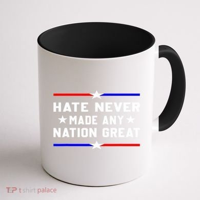 Hate Never Made Any Nation Great Coffee Mug back