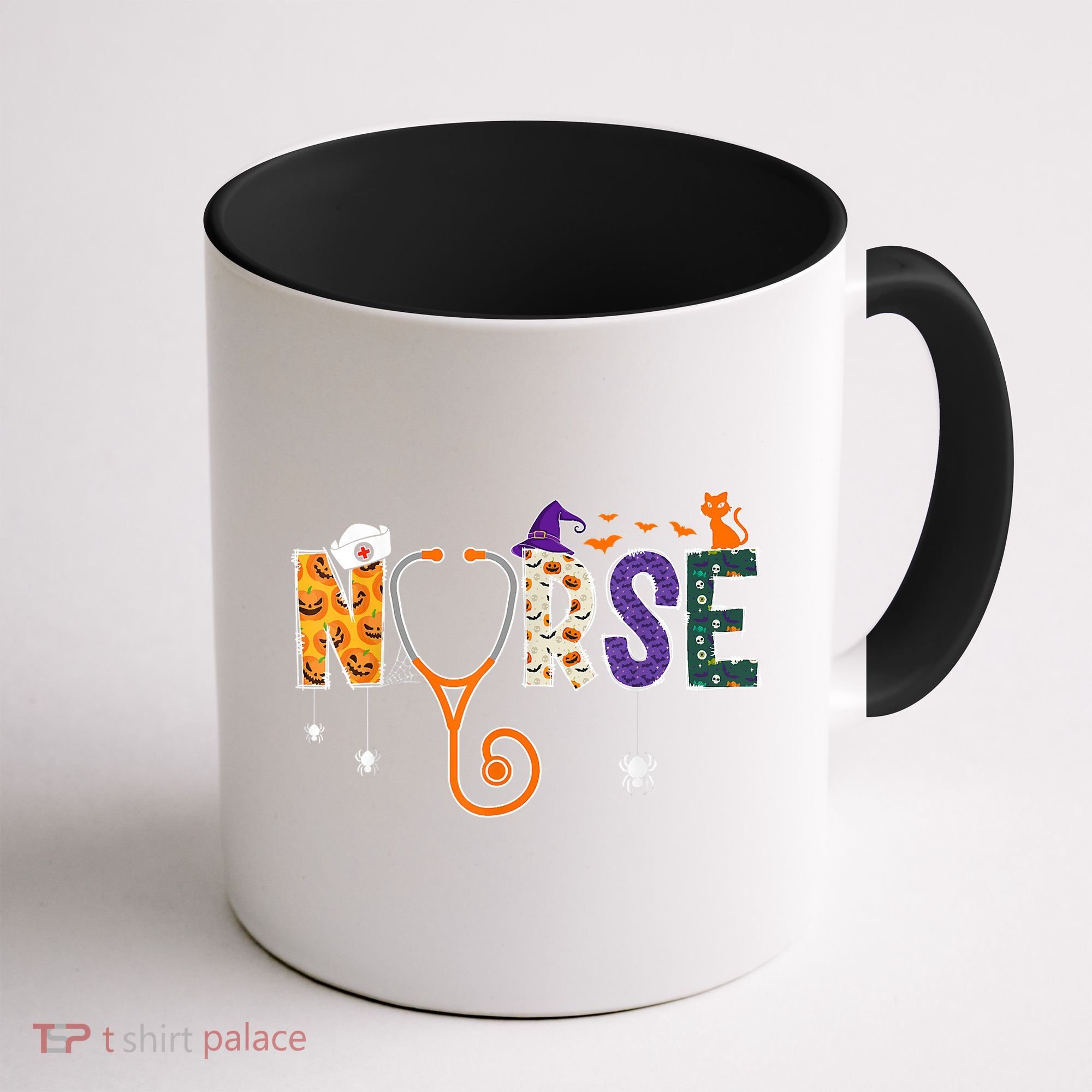 Halloween Nurse Nursing CNA RN LPN Halloween Cat Coffee Mug