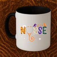 Halloween Nurse Nursing CNA RN LPN Halloween Cat Coffee Mug thumb 2