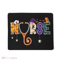 Halloween Nurse Nursing CNA RN LPN Halloween Cat Mousepad thumb 0