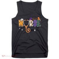 Halloween Nurse Nursing CNA RN LPN Halloween Cat Tank Top thumb 0