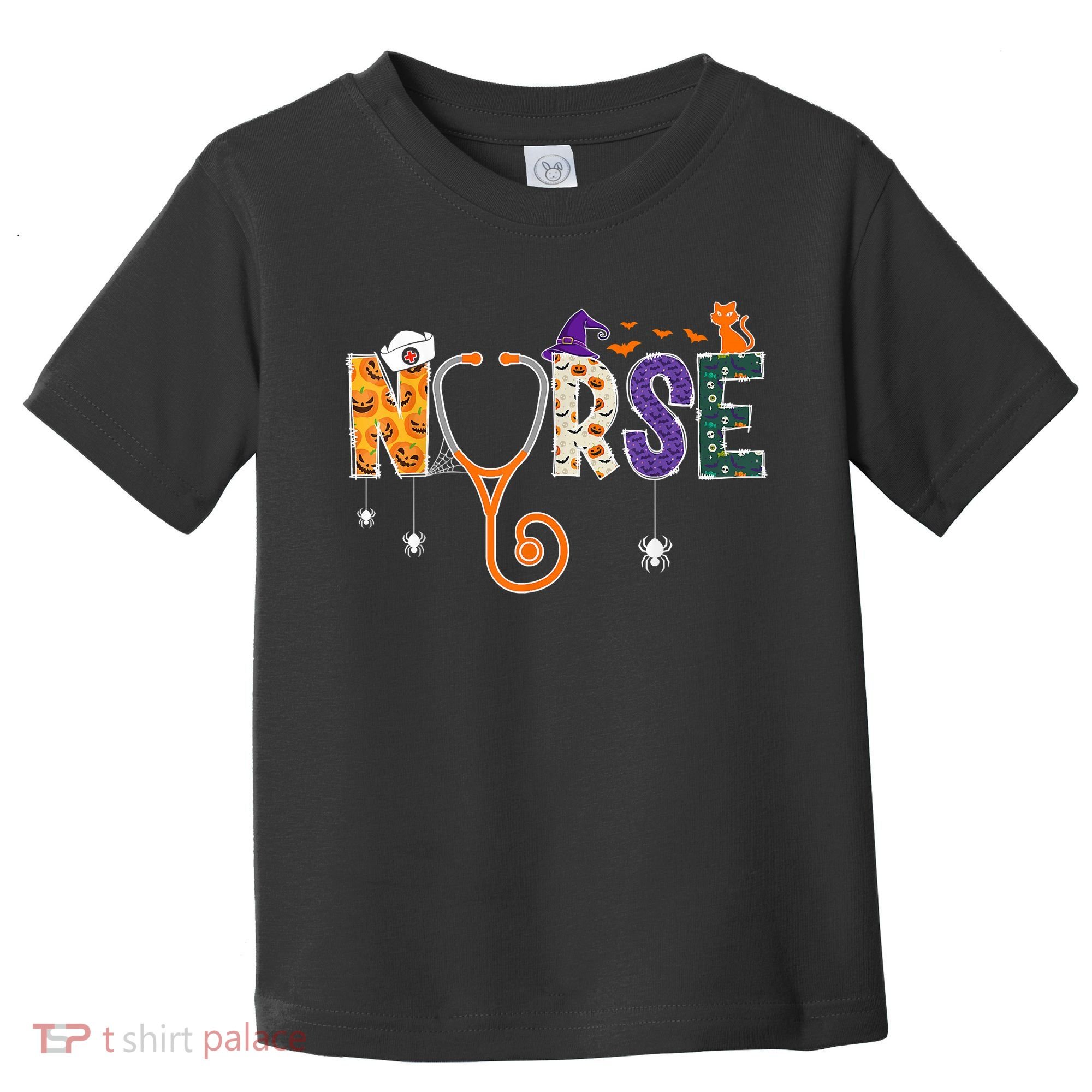 Halloween Nurse Nursing CNA RN LPN Halloween Cat Toddler T-Shirt