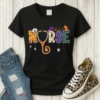 Halloween Nurse Nursing CNA RN LPN Halloween Cat Women's T-Shirt thumb 3