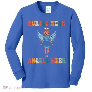 Happy National Nurses Week Funny NurseS Day Cute Cna Nurse Gift Kids Long Sleeve Shirt
