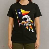 Houston Name Proud Classic Art Astronaut T-Shirt thumb 4