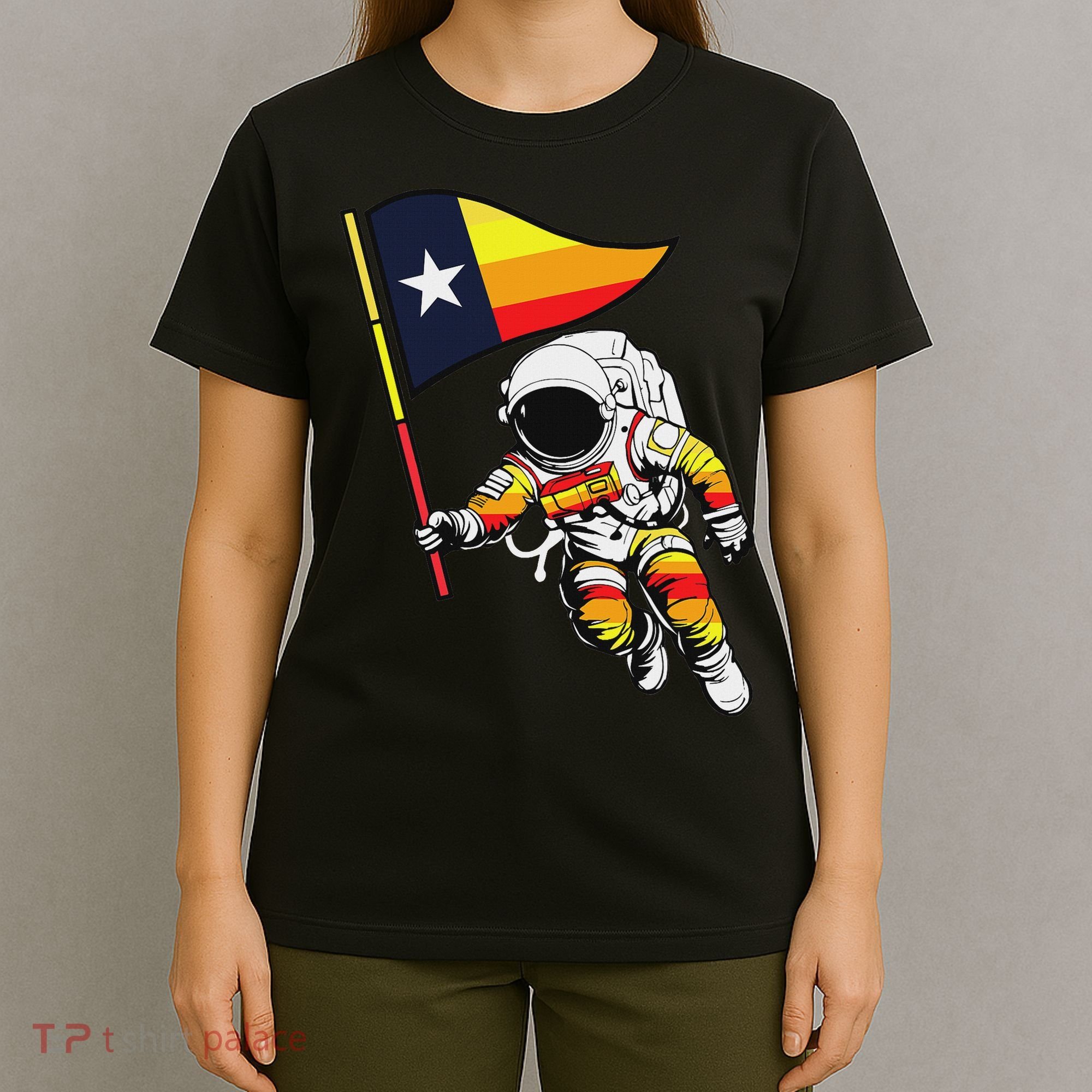 Houston Name Proud Classic Art Astronaut T-Shirt