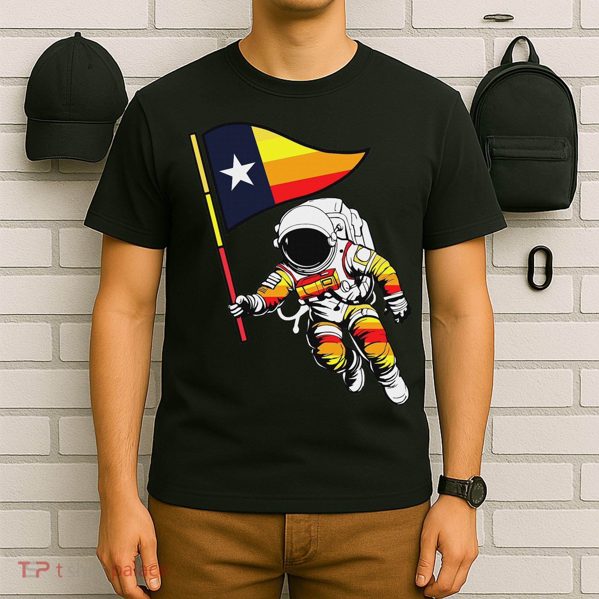 Houston Name Proud Classic Art Astronaut T-Shirt