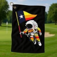 Houston Name Proud Classic Art Astronaut Golf Towel thumb 1