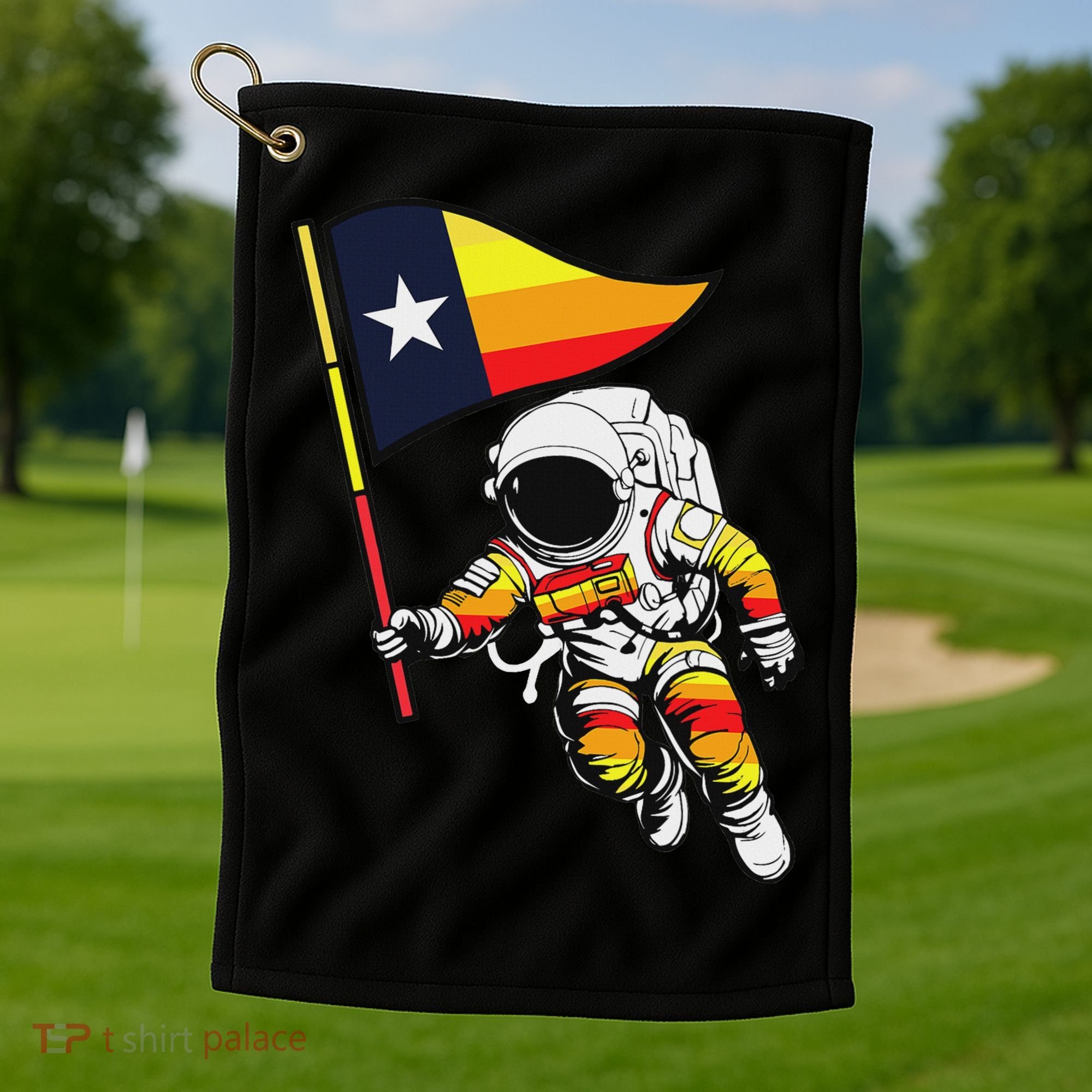 Houston Name Proud Classic Art Astronaut Golf Towel
