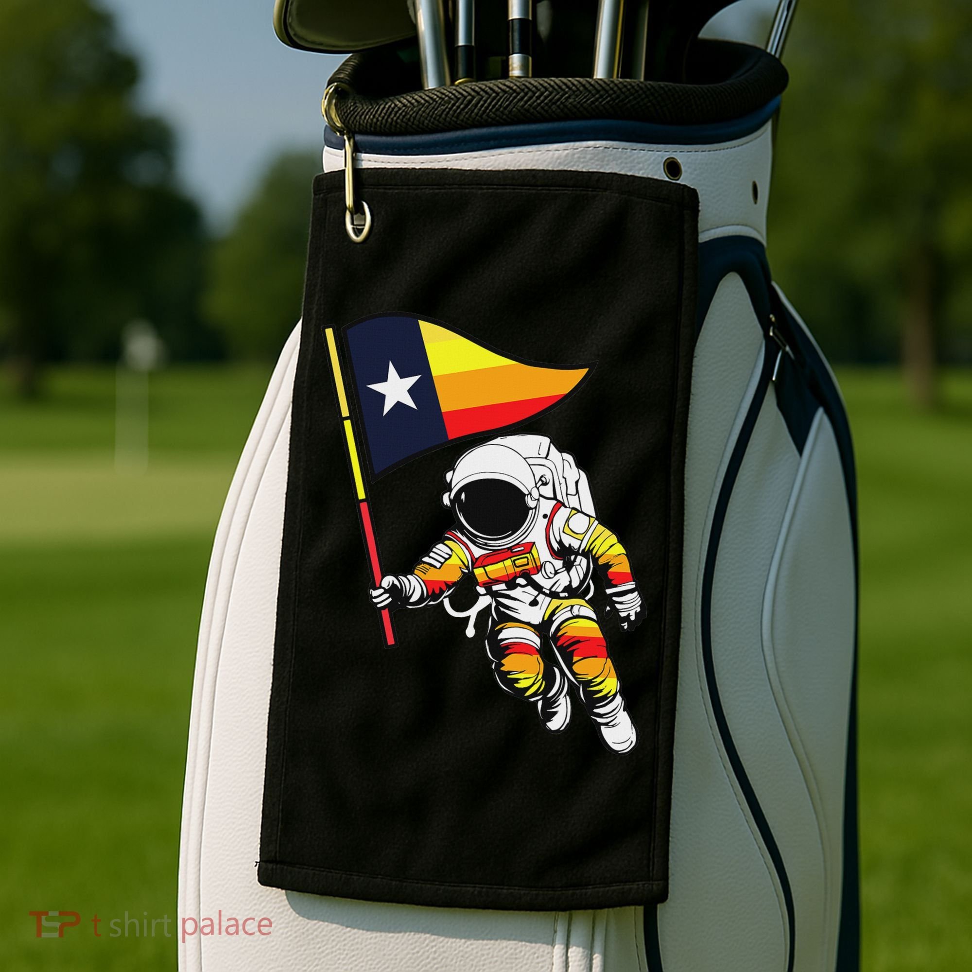 Houston Name Proud Classic Art Astronaut Golf Towel