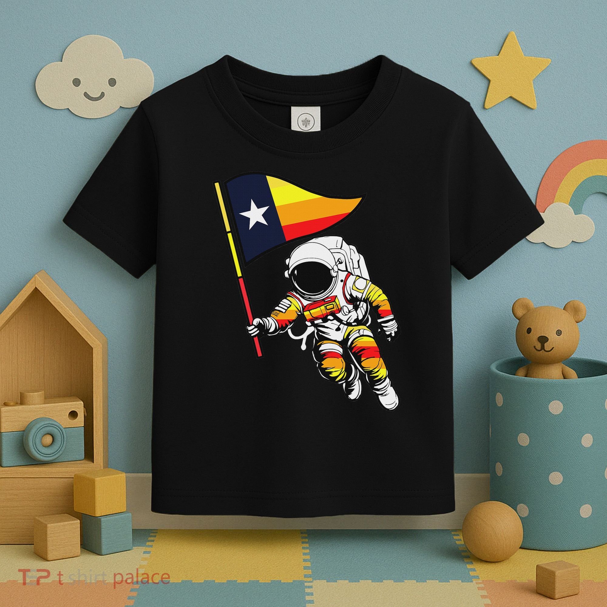 Houston Name Proud Classic Art Astronaut Toddler T-Shirt