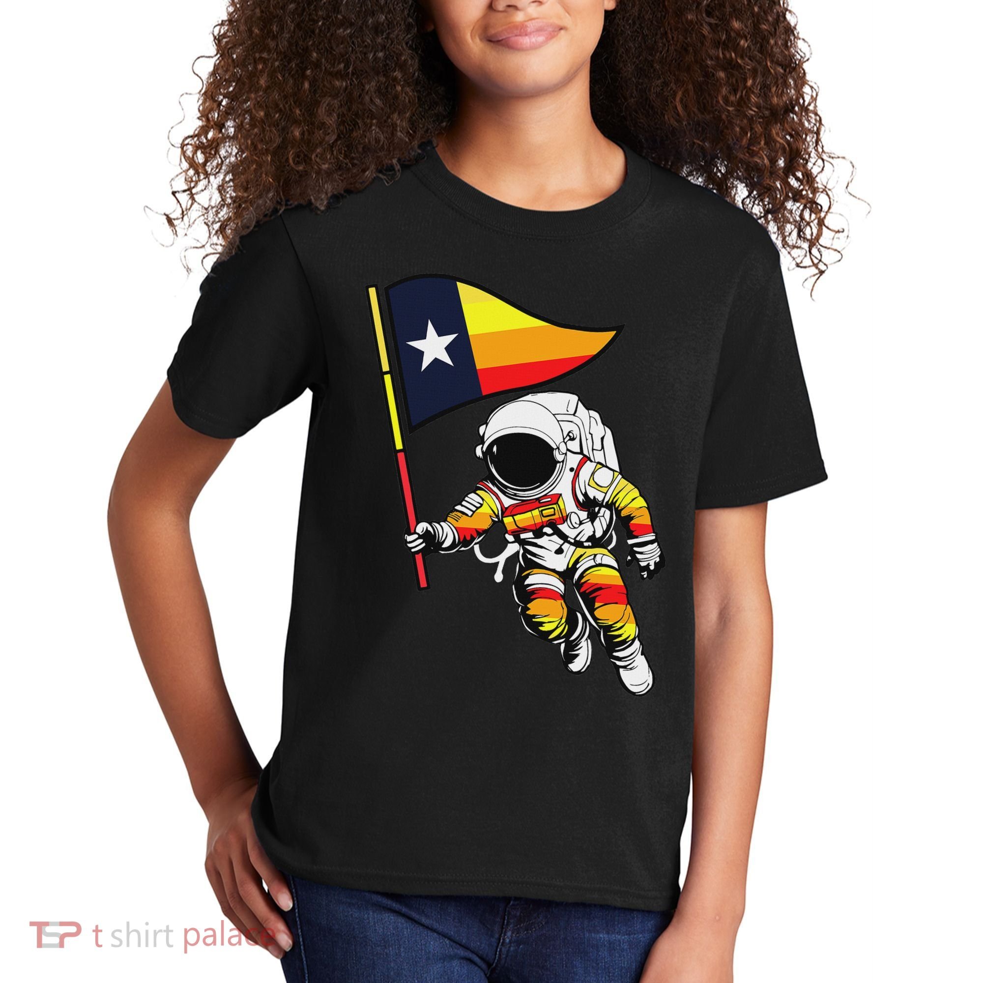 Houston Name Proud Classic Art Astronaut Kids T-Shirt