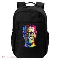 Halloween Neon Paint Drip Frankenstein Monster Backpack thumb 0