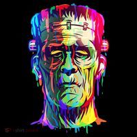 Halloween Neon Paint Drip Frankenstein Monster Coffee Mug thumb 5