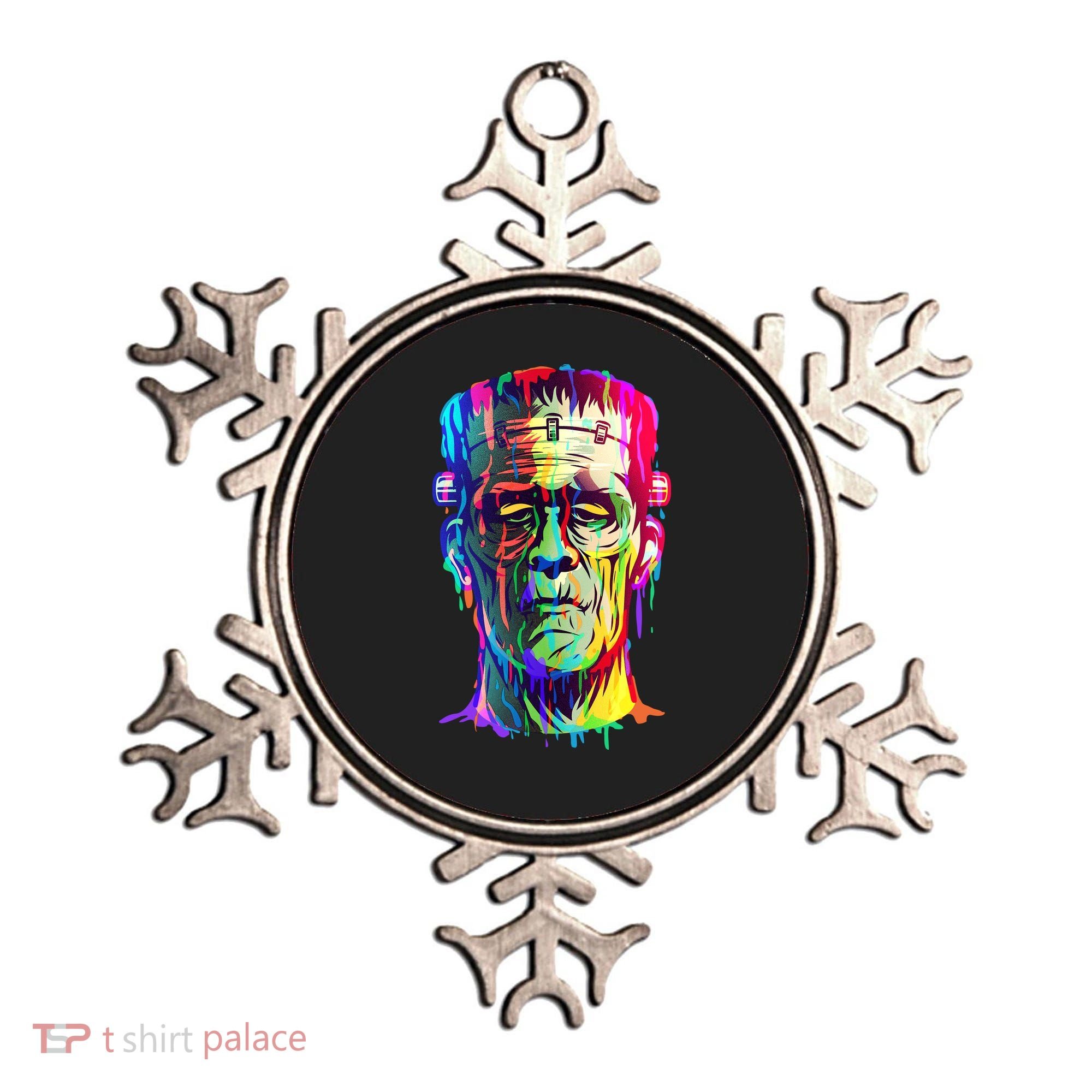 Halloween Neon Paint Drip Frankenstein Monster Ornament
