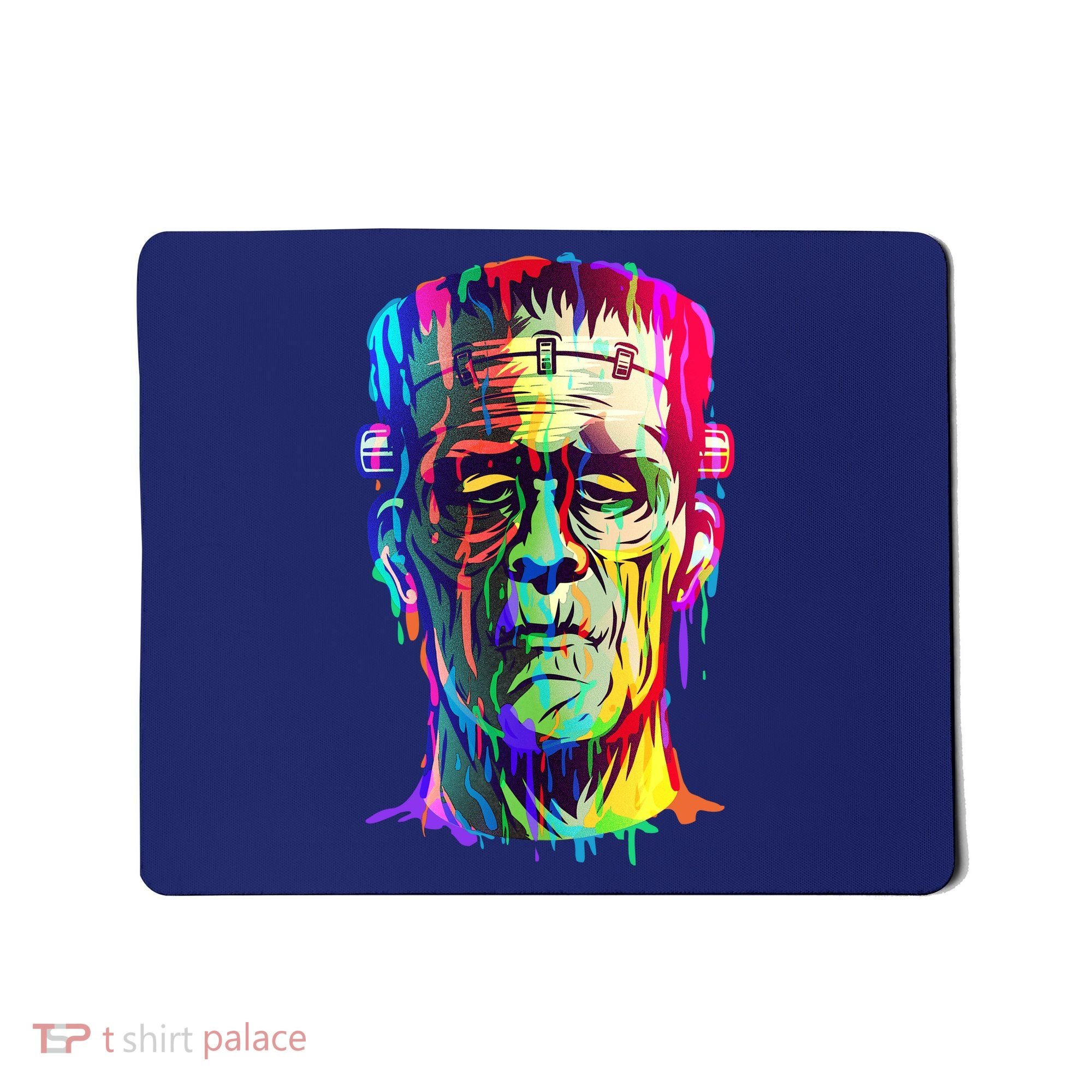 Halloween Neon Paint Drip Frankenstein Monster Mousepad