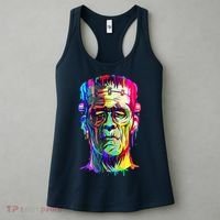 Halloween Neon Paint Drip Frankenstein Monster Women's Tank Top thumb 3