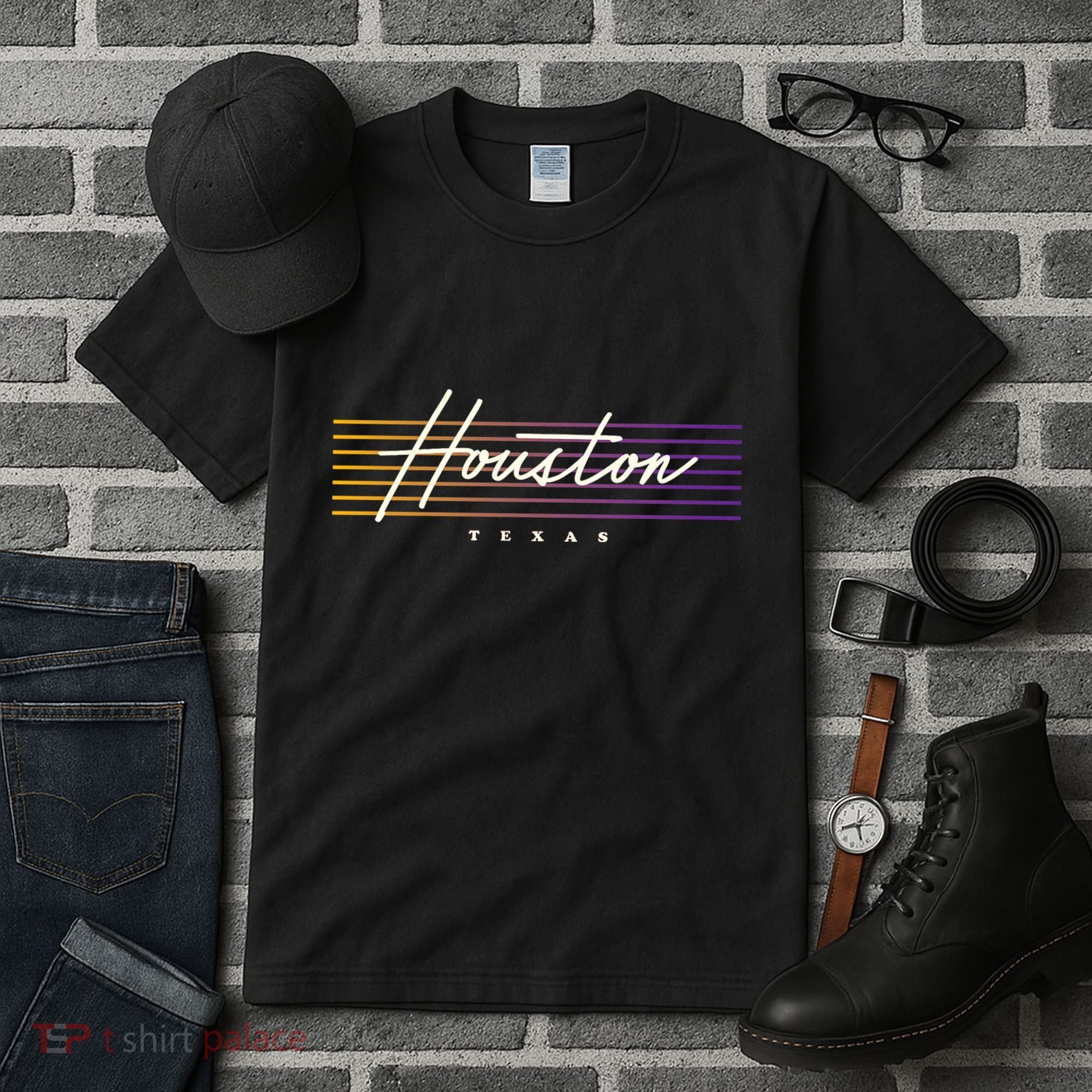 Houston Nostalgic Retro Style Texas Tall T-Shirt