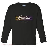 Houston Nostalgic Retro Style Texas Toddler Long Sleeve Shirt thumb 0