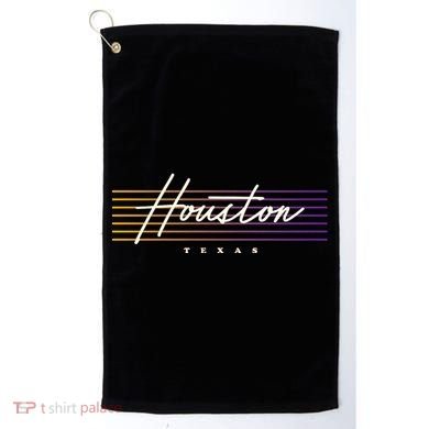 Houston Nostalgic Retro Style Texas Golf Towel