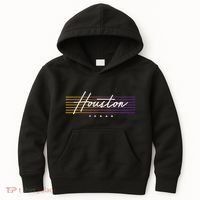 Houston Nostalgic Retro Style Texas Kids Hoodie thumb 0