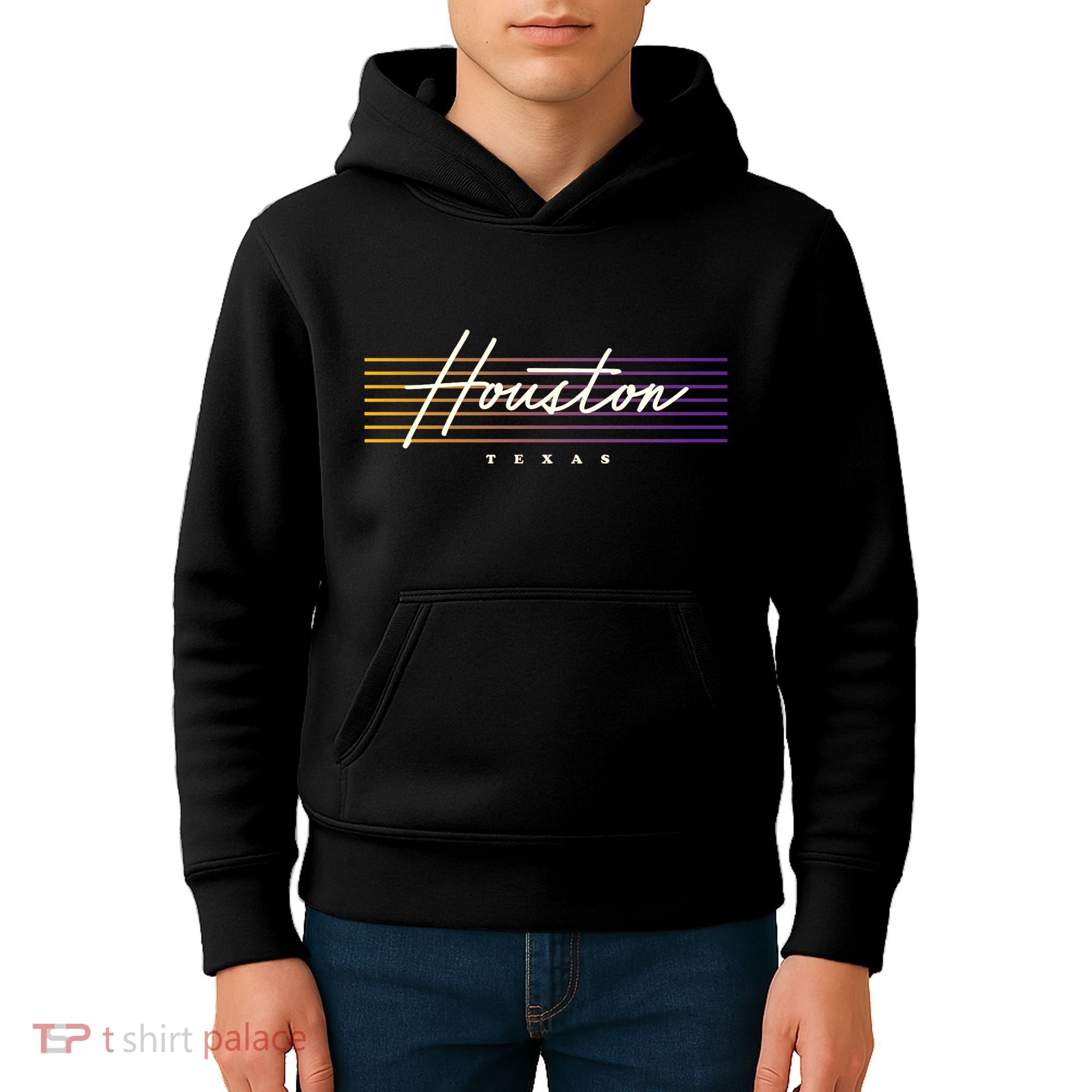 Houston Nostalgic Retro Style Texas Kids Hoodie