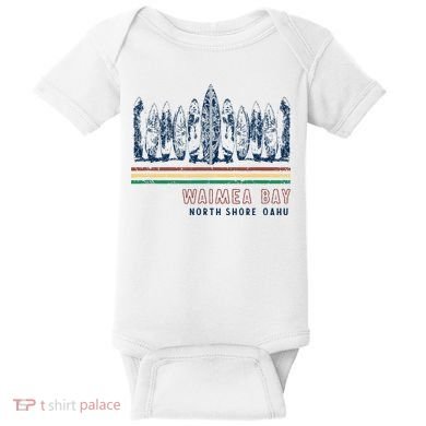 Hawaii North Shore Oahu Waimea Bay Baby Bodysuit