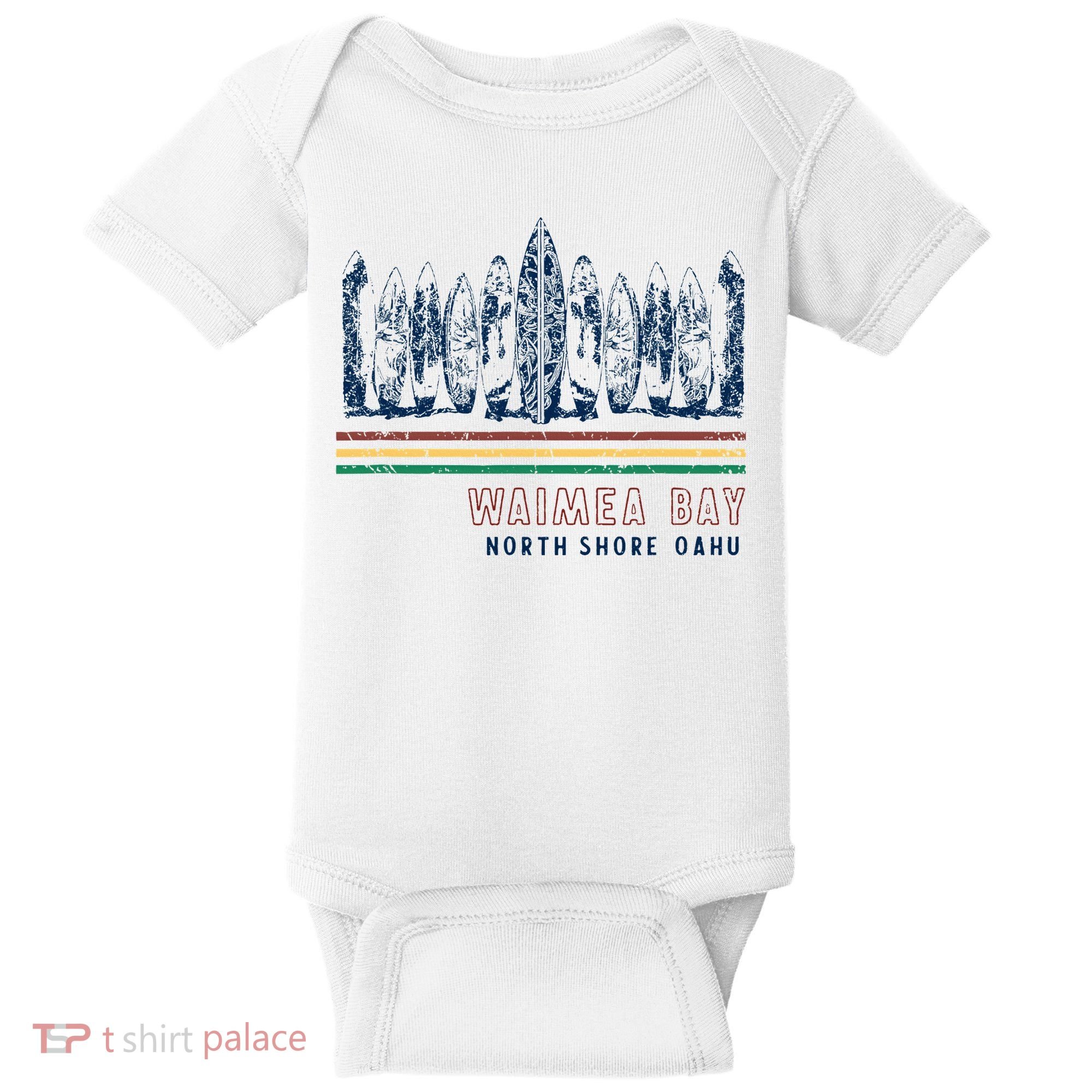 Hawaii North Shore Oahu Waimea Bay Baby Bodysuit