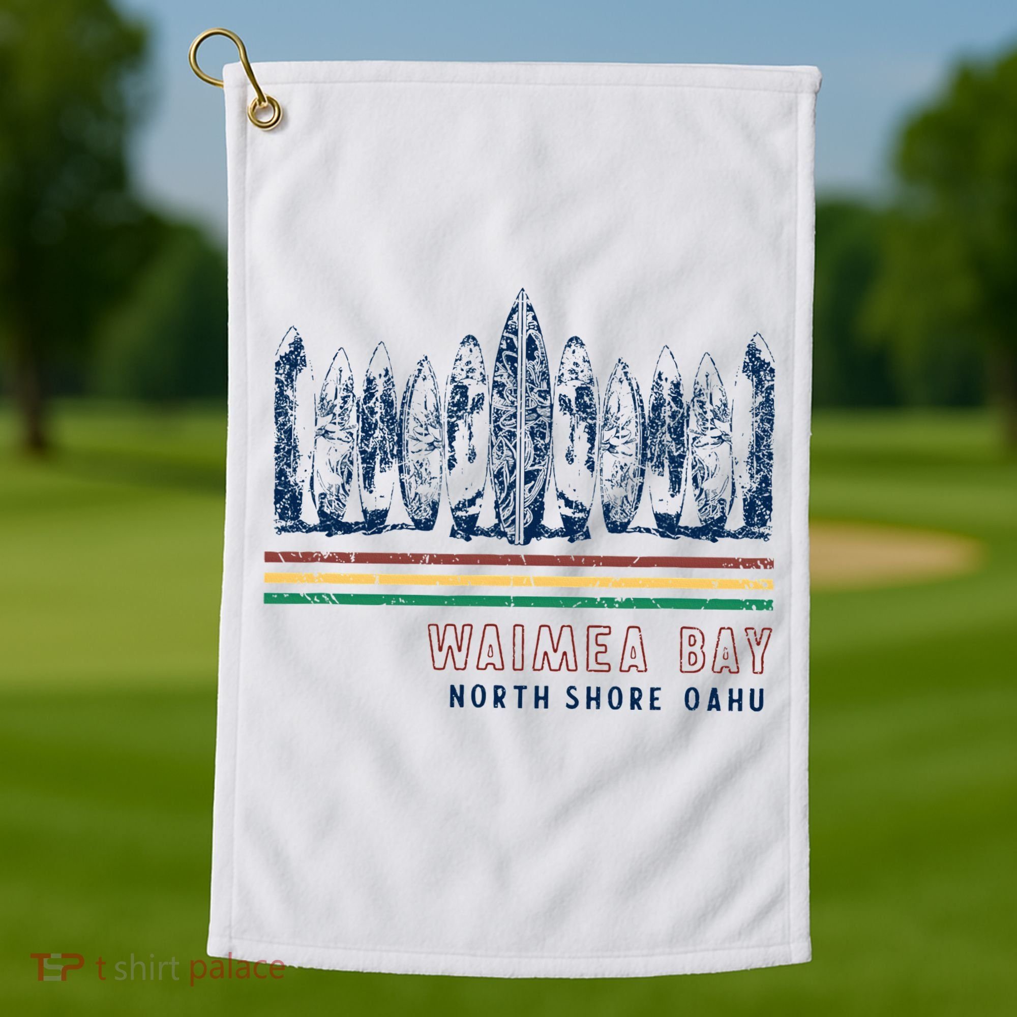 Hawaii North Shore Oahu Waimea Bay Golf Towel