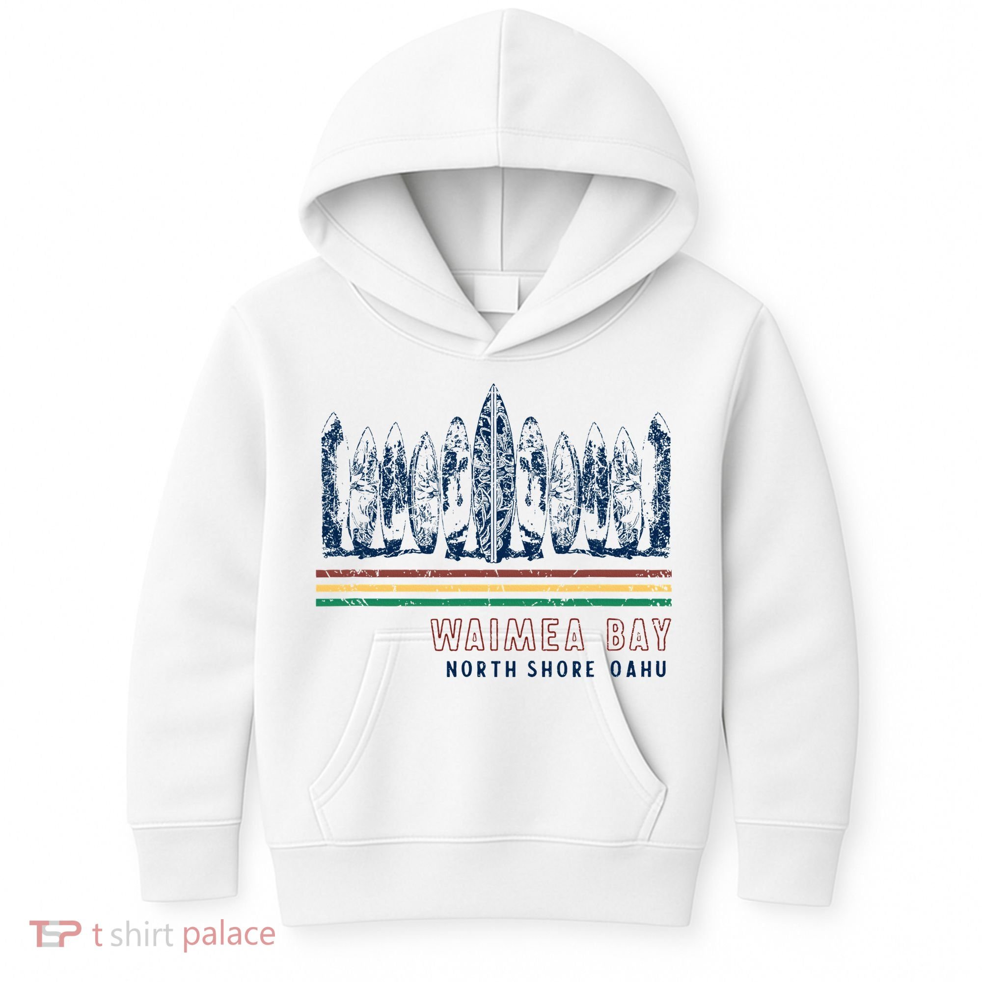 Hawaii North Shore Oahu Waimea Bay Kids Hoodie