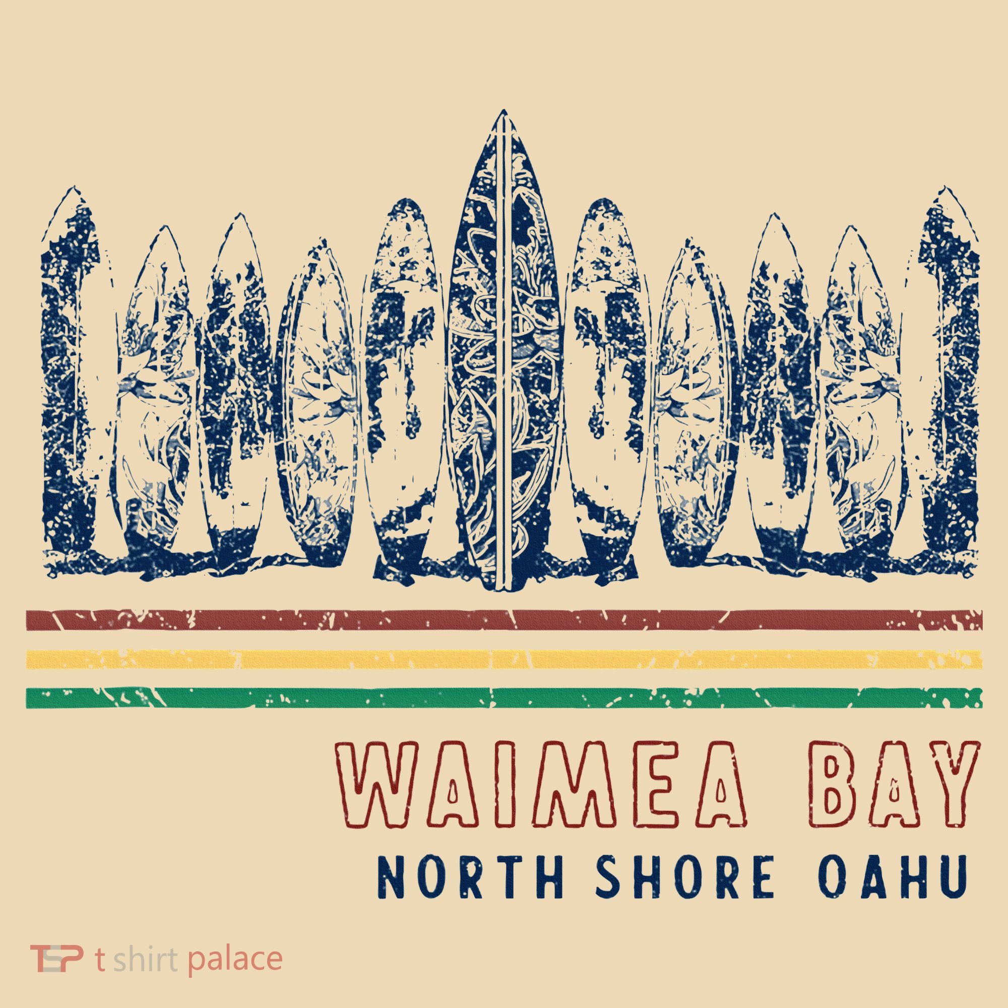 Hawaii North Shore Oahu Waimea Bay Retro Surfing Tote Bag
