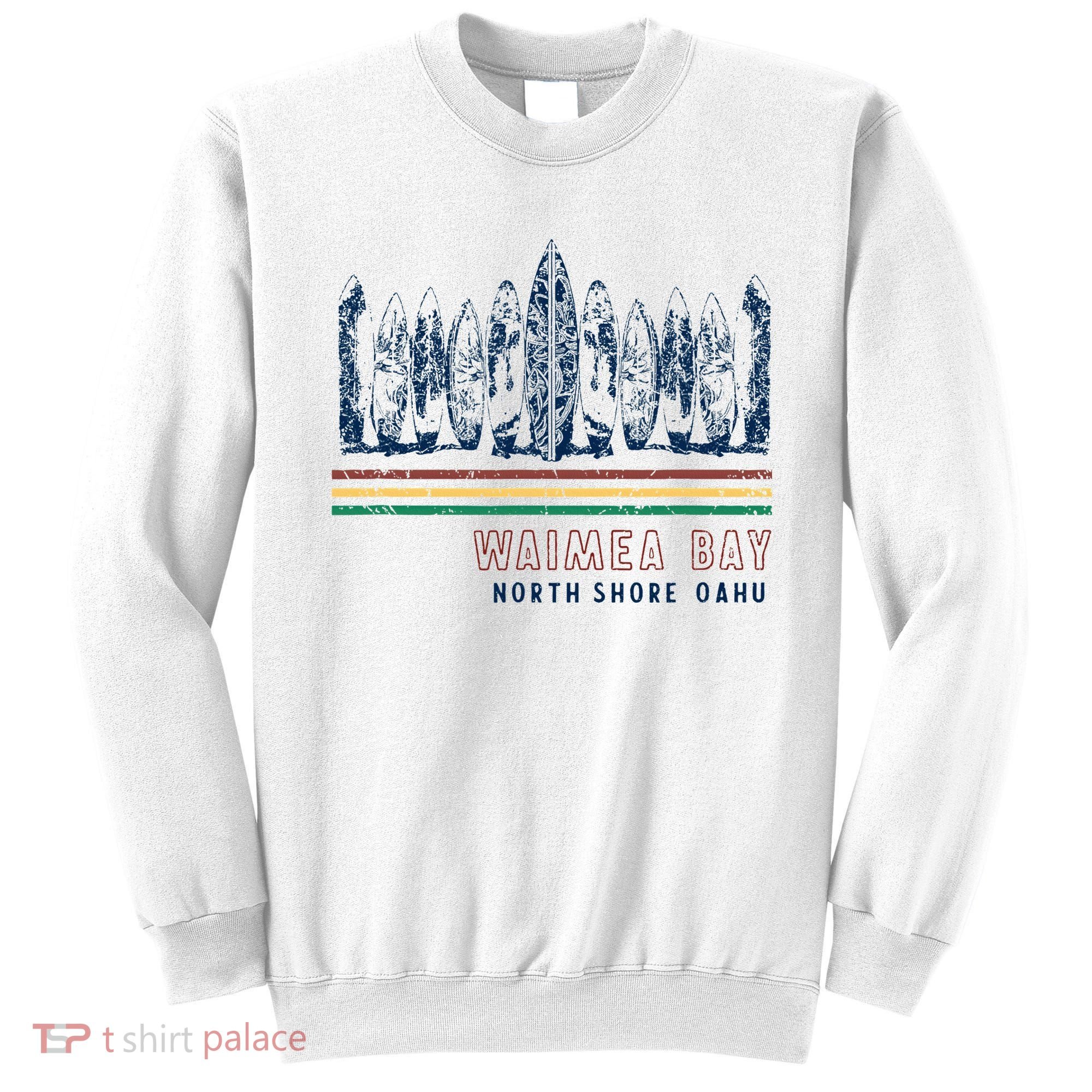 Hawaii North Shore Oahu Waimea Bay Retro Surfing Sweatshirt