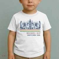 Hawaii North Shore Oahu Waimea Bay Retro Surfing Toddler T-Shirt thumb 2