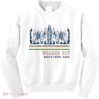 Hawaii North Shore Oahu Waimea Bay Retro Surfing Kids Sweatshirt thumb 0